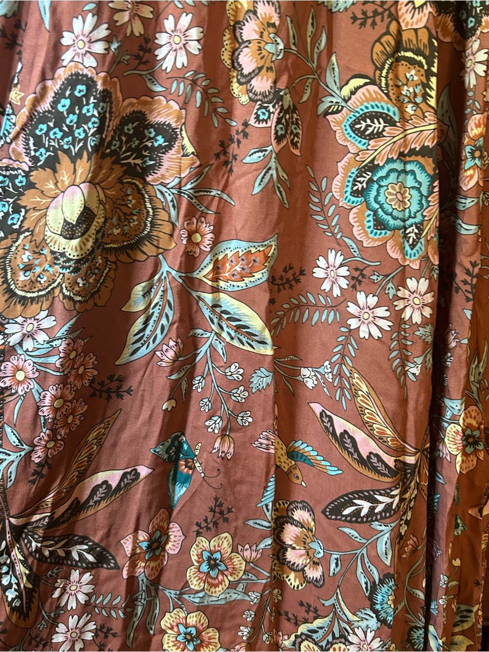 Spell Mojave Lily Shirred Maxi Dress in Amber Size XS Smocked Flutter Sleeve NWT - Picture 9 of 10